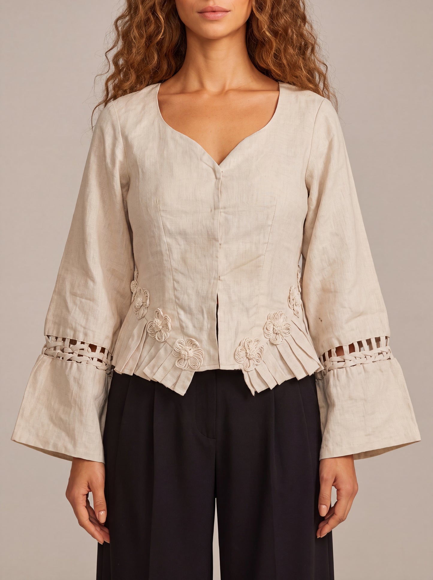 Rumi Top – Handcrafted Pure Linen Corset Top
