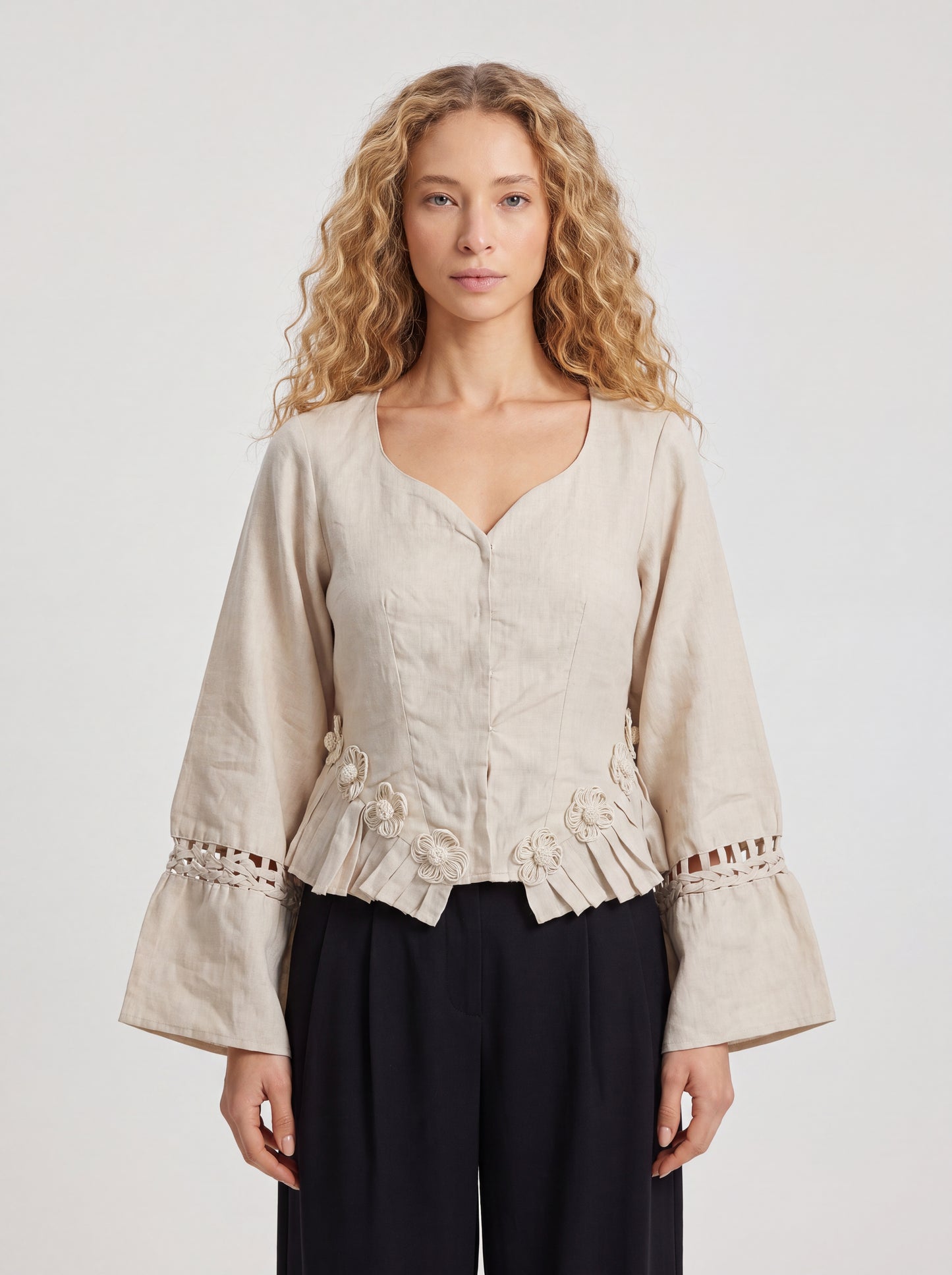 Rumi Top – Handcrafted Pure Linen Corset Top