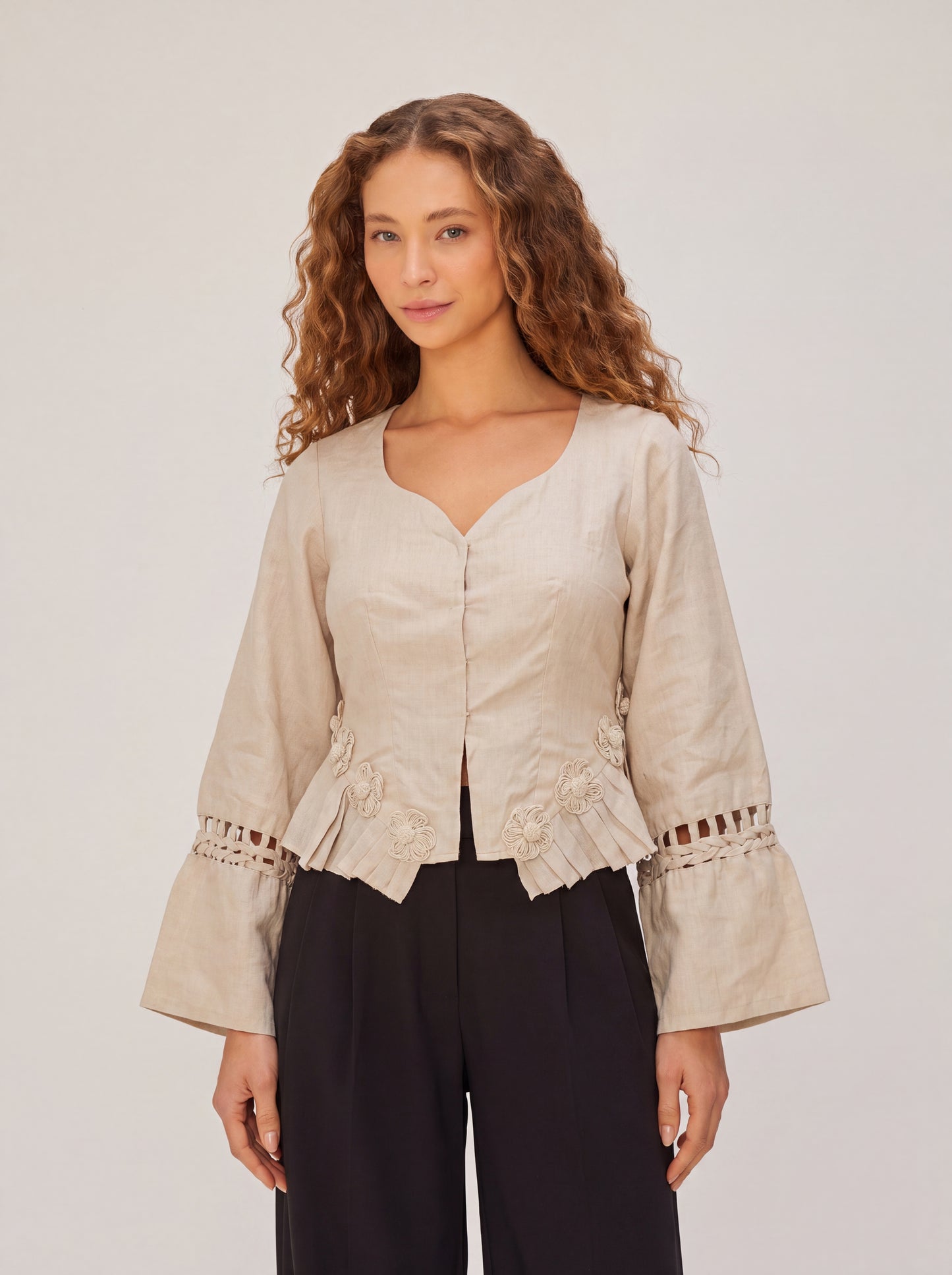 Rumi Top – Handcrafted Pure Linen Corset Top