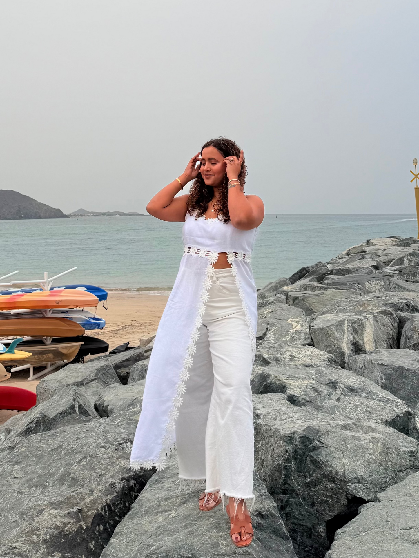 Margot White Linen Top