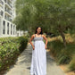 Coral White Dress