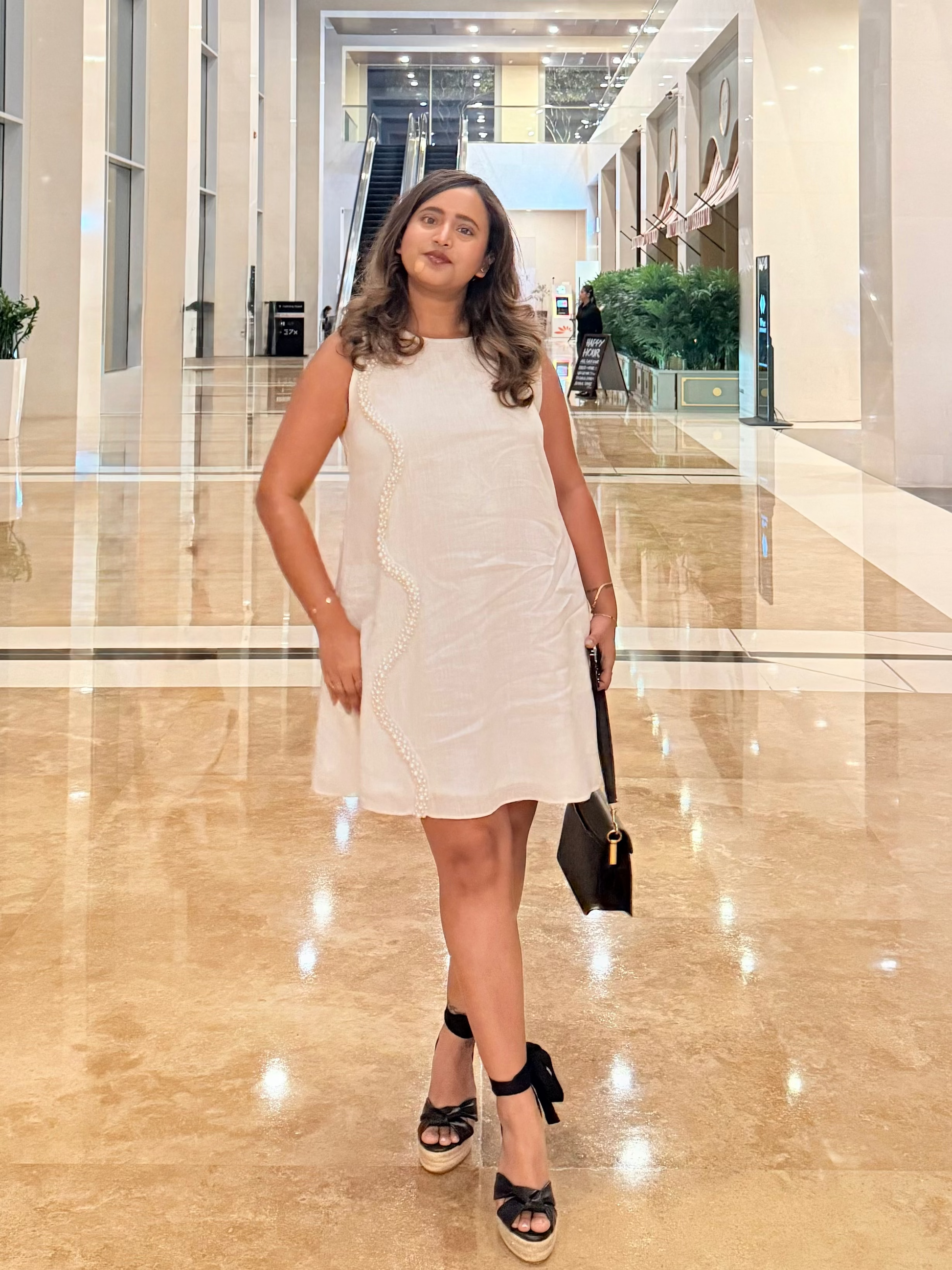 Pearl White Short Dress