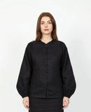 Inori Black Linen Top