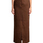 Inori Black Linen Skirt