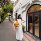 Pearl Linen Maxi Dress