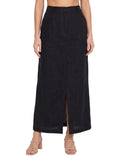 Inori Black Linen Skirt