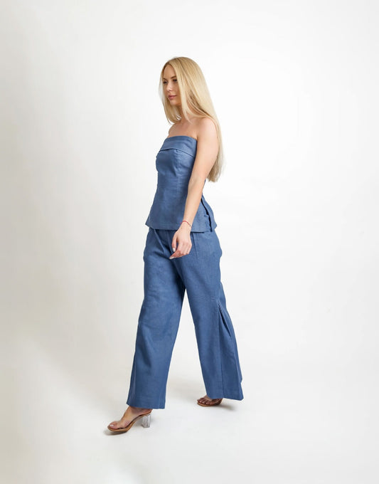 SAMANTHA BLUE CO-ORD SET