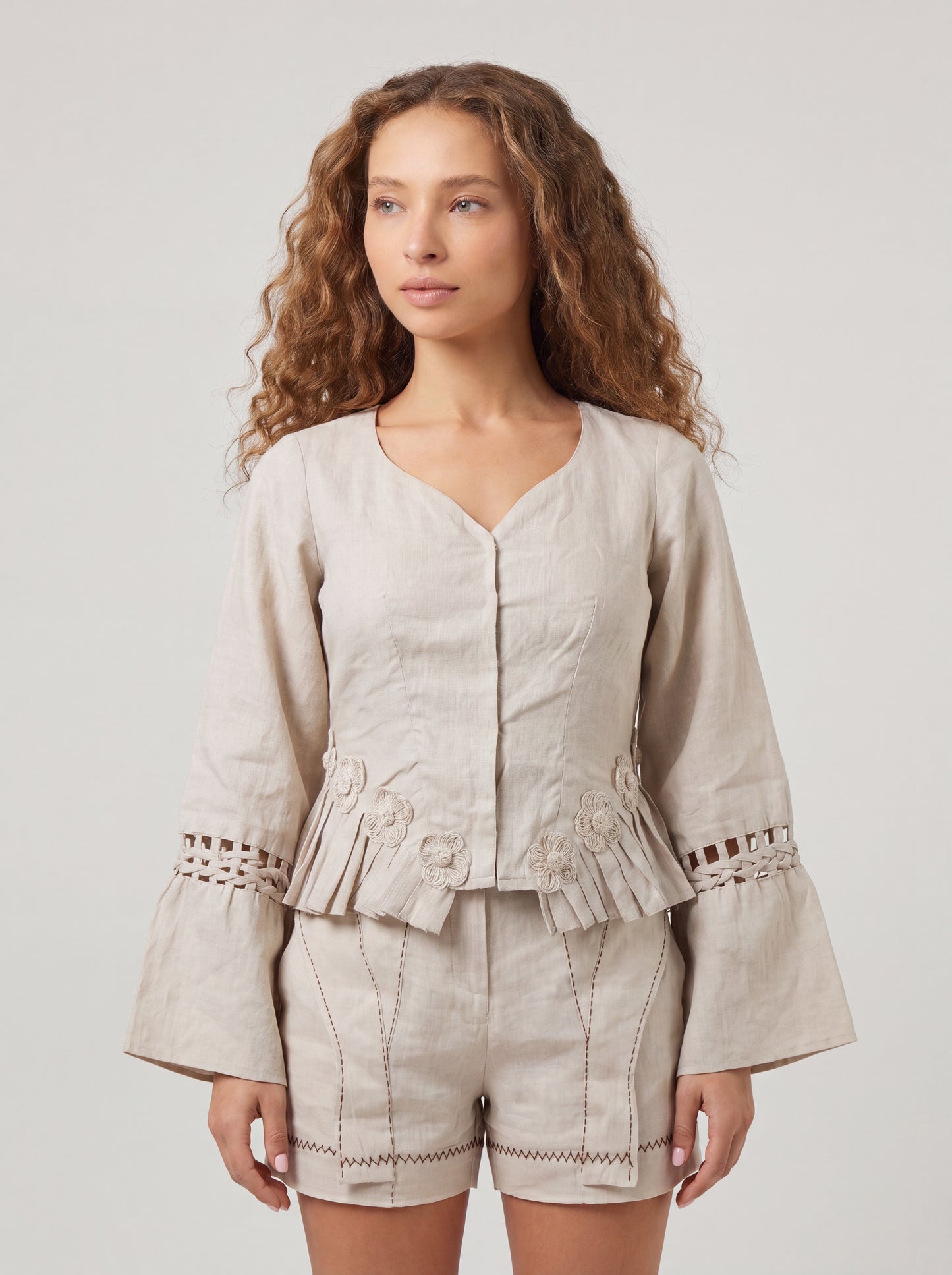 Rumi Top – Handcrafted Pure Linen Corset Top