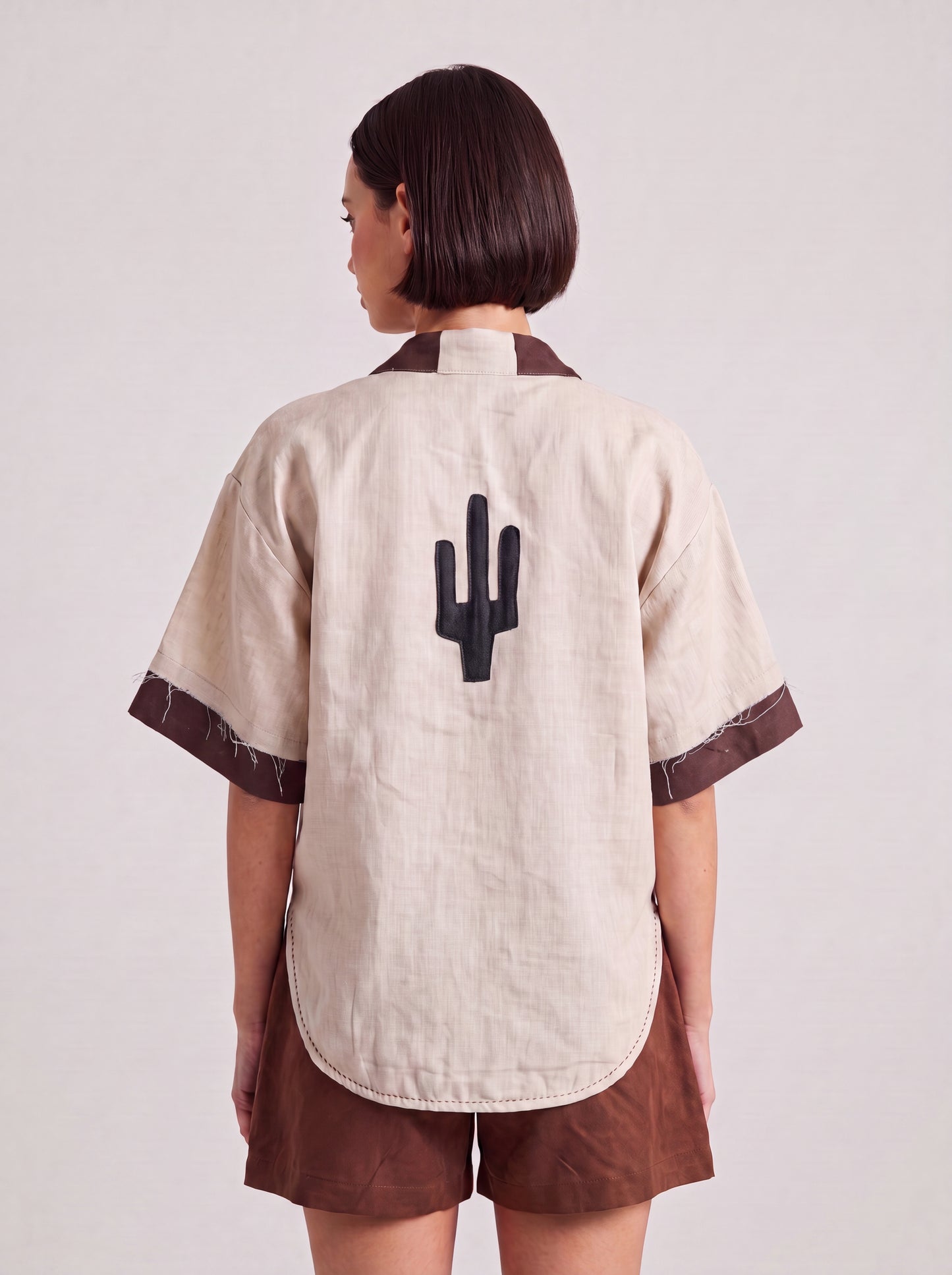 Barakah Beige Linen Shirt