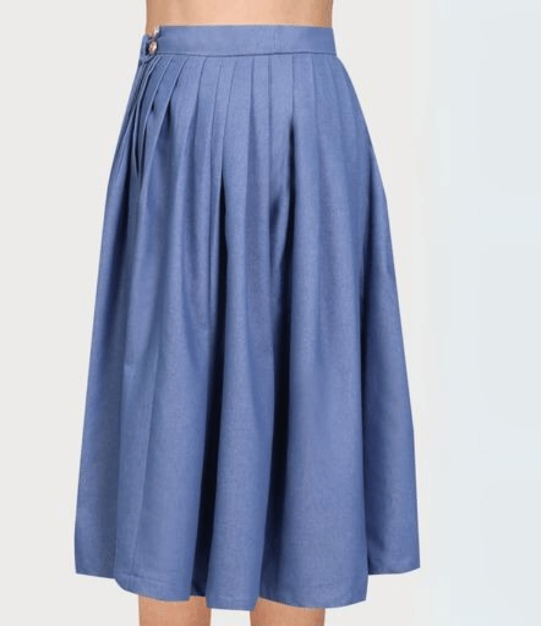 RACHEL BLUE DETACHABLE CULOTTE - mudafashions