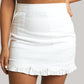 Mogra White Linen Skirt