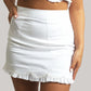 Mogra White Linen Skirt