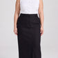 Inori Black Linen Skirt