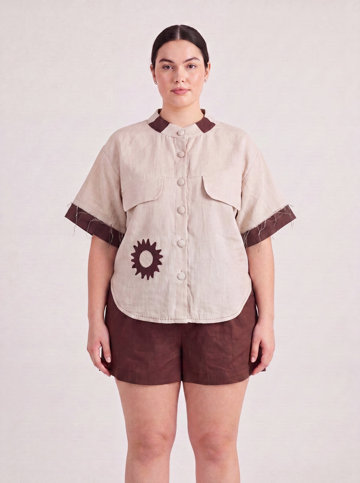 Barakah Beige Linen Shirt