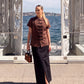 Inori Black Linen Skirt