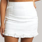 Mogra White Linen Skirt