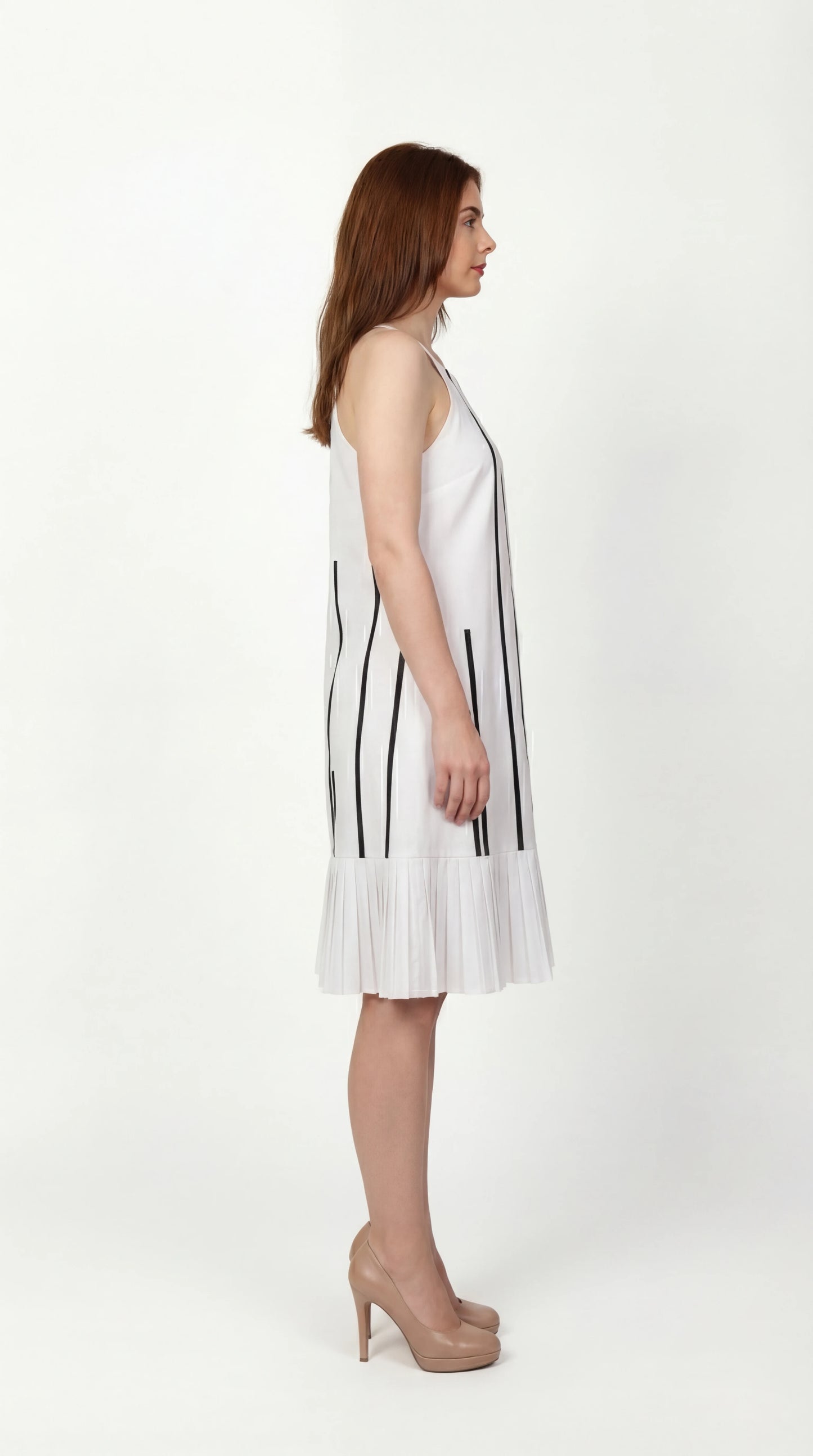 Pulse Dress White Sleeveless Linen Dress