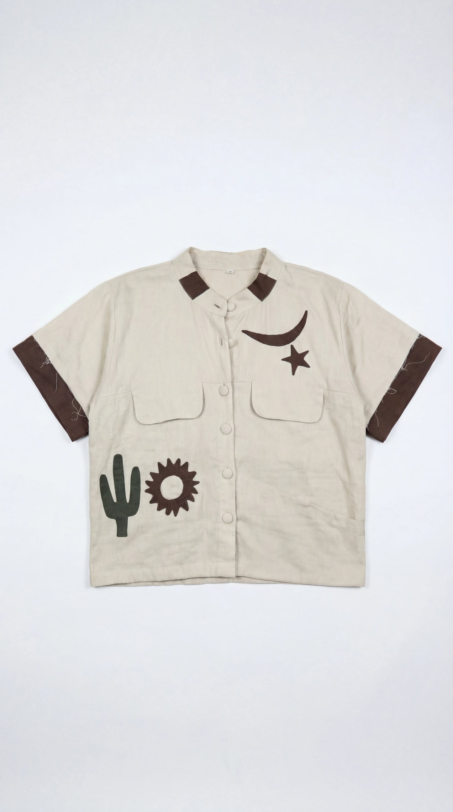Barakah Beige Linen Shirt