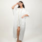 Pearl White Short Dress With Kimono Set