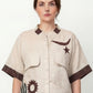 Barakah Beige Linen Shirt