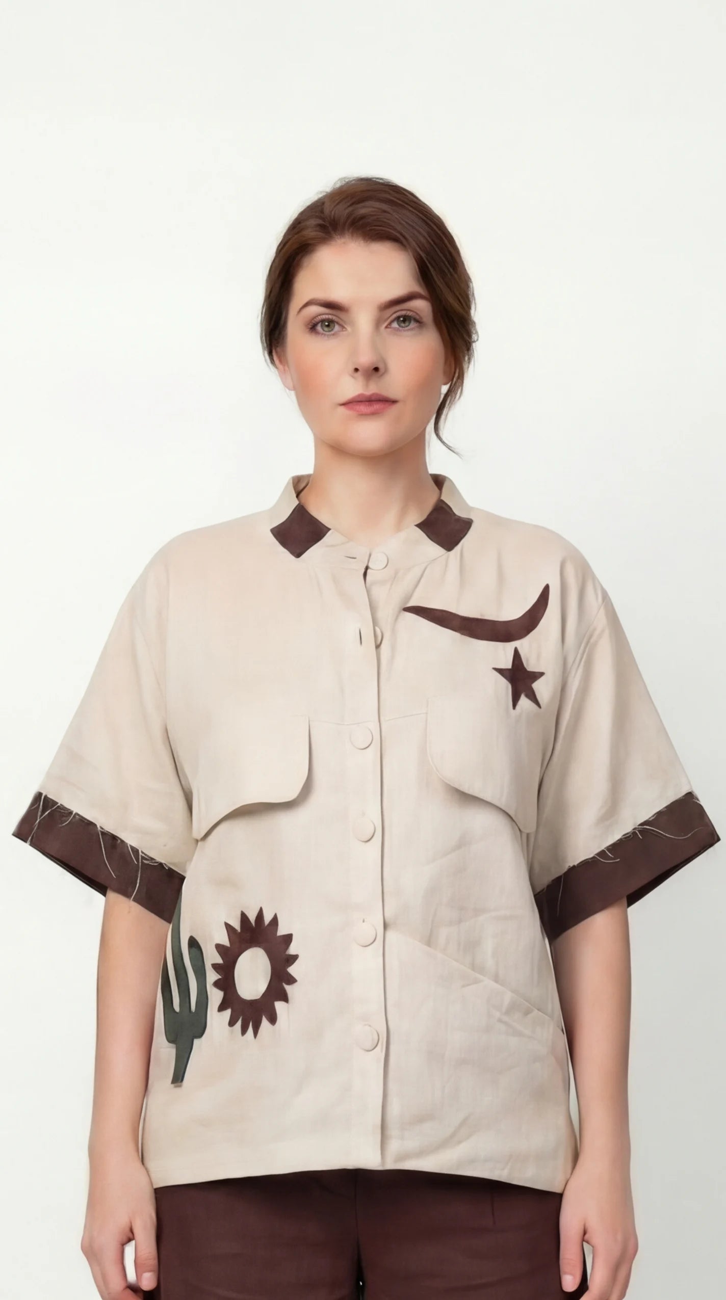 Barakah Beige Linen Shirt