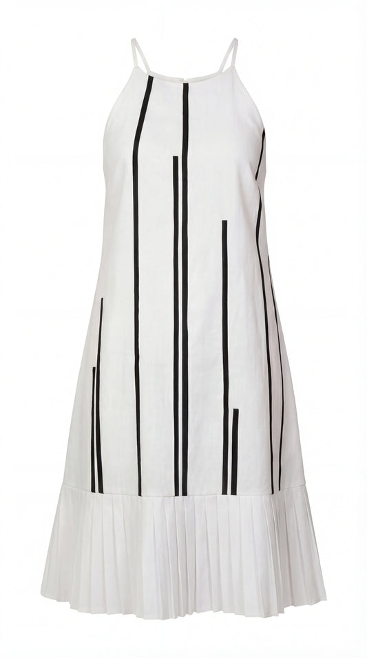 Pulse Dress White Sleeveless Linen Dress