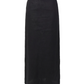 Inori Black Linen Skirt