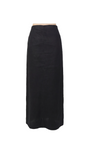 Inori Black Linen Skirt