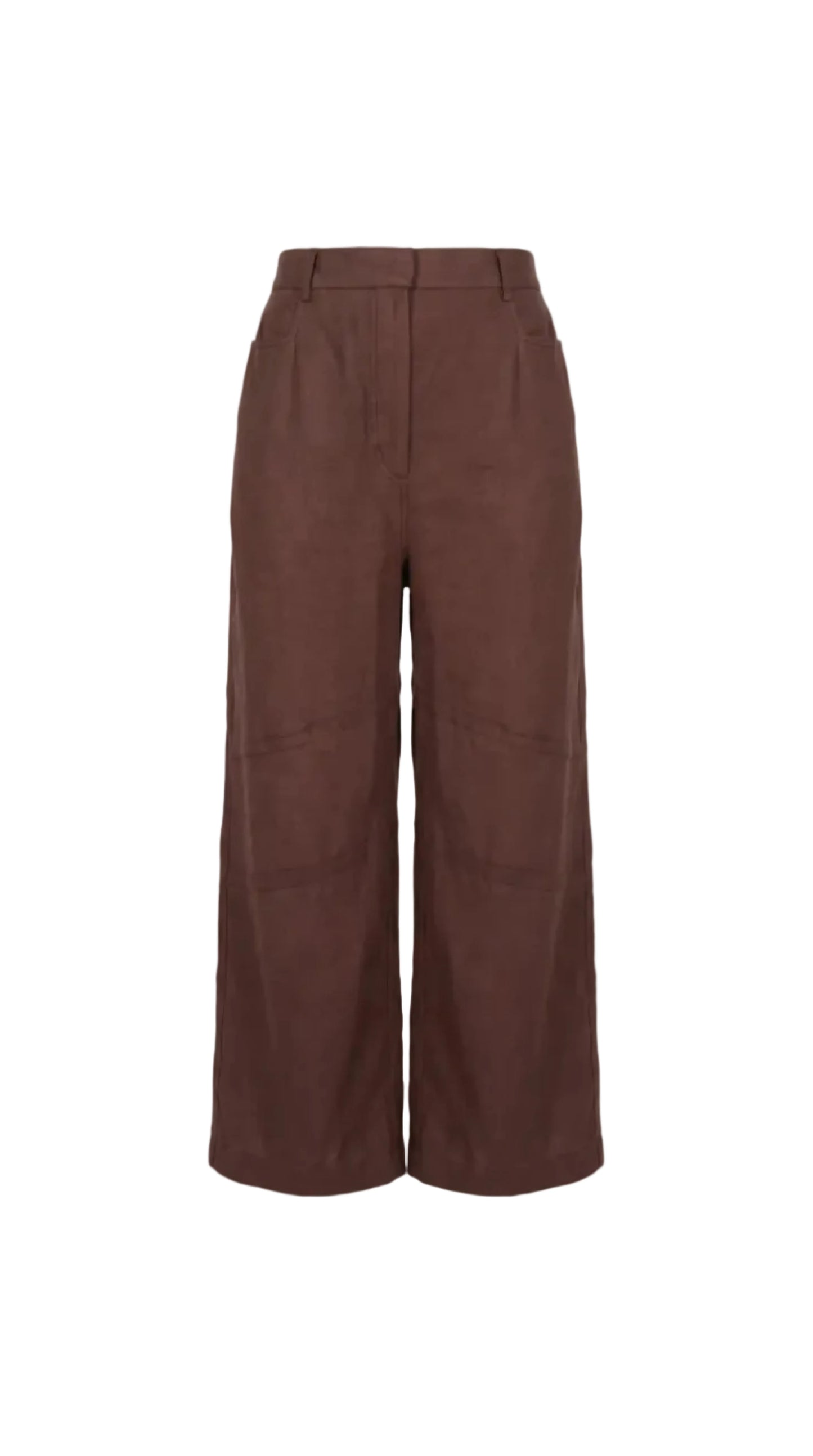 Emara Brown Linen Pant