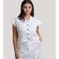 Zahra White Linen Skirt