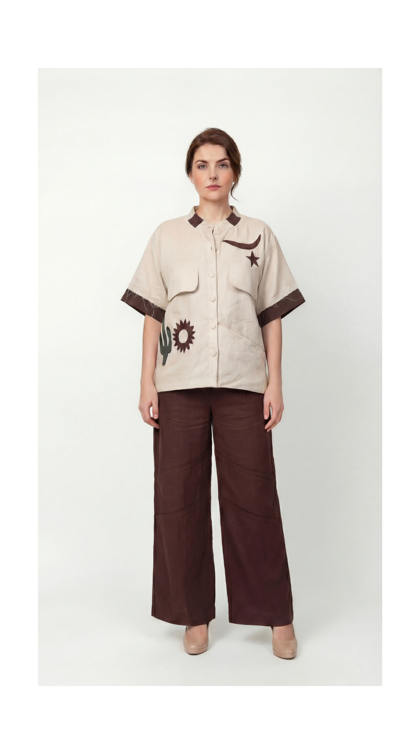 Barakah Beige Linen Shirt