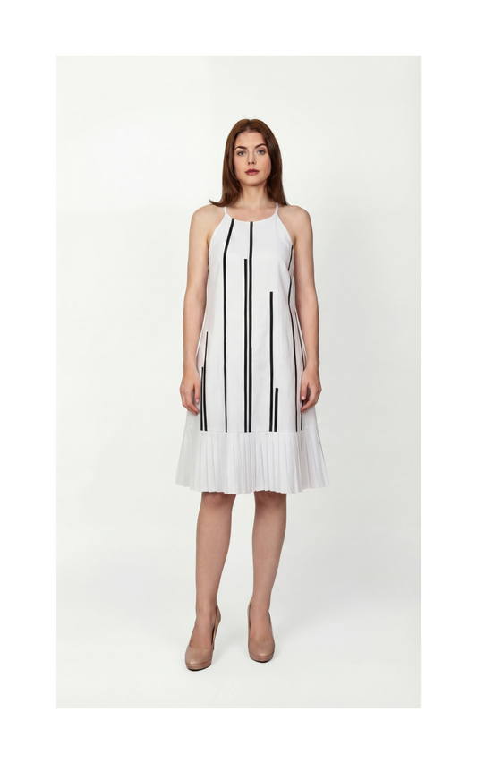 Pulse Dress White Sleeveless Linen Dress
